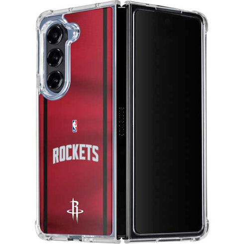 NBA Houston Rockets Jersey Galaxy Z Fold5 5G Clear Case